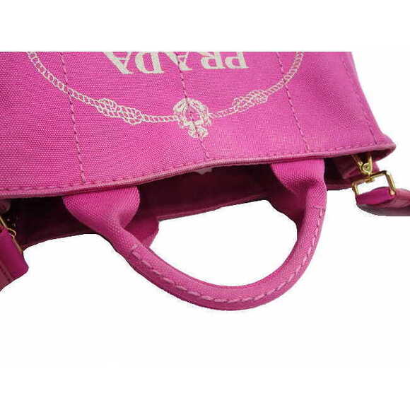 Prada Canapa Canvas Bag Pink - Picture 4 of 7